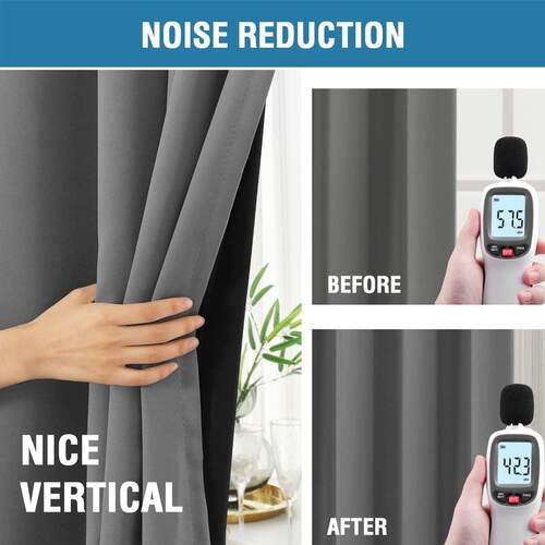 100% Blackout Curtains Thick Noise Reduction window cover