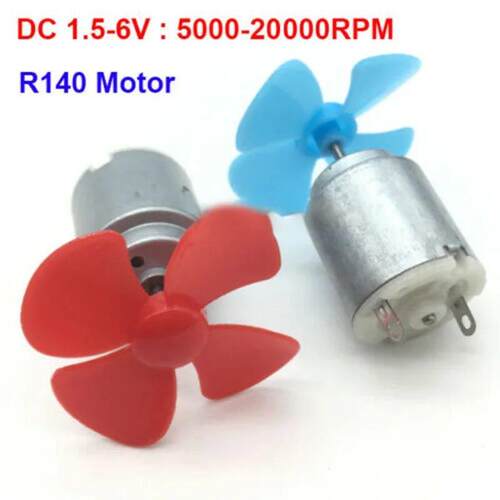 2pcs/lot Micro R140 Motor Fan blade DC 3V 5V 6V High Speed M