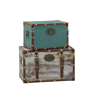做旧木箱子复古实木百宝箱带锁木箱复古储物箱定制收纳箱茶几木箱