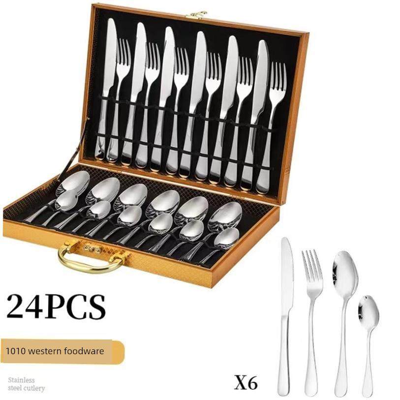western tableware steak cutlery set knife fork spoon