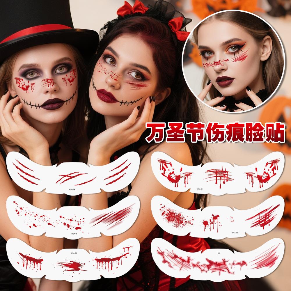 Halloween Scar Patch Festival Party Facial bloodstainspaster