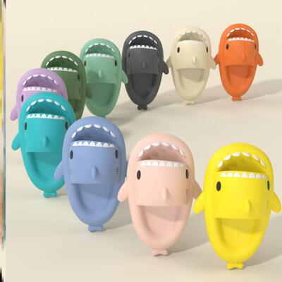 4CM Soft Man Women Shark Slippers Summer Beach Slides 拖鞋