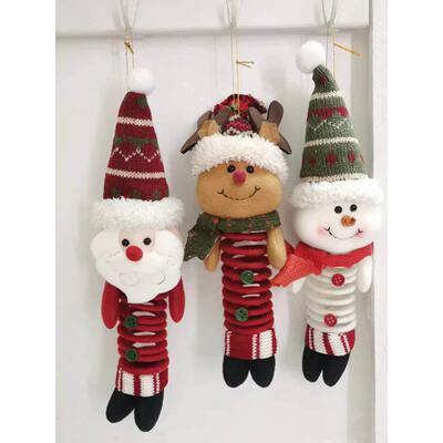Christmas decoration tree pendant figure swing spring foot