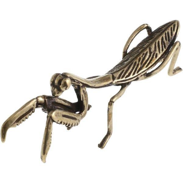 Gold Decor Praying Mantis Ornament Home Brass Statue Desk
