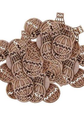 100 Pieces Wood Cutouts Hot Air Balloon Shapes Wooden