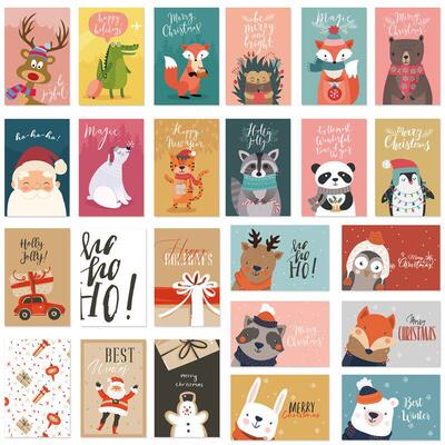 24pcs Christmas Greeting Card Envelop Merry Christmas Cards
