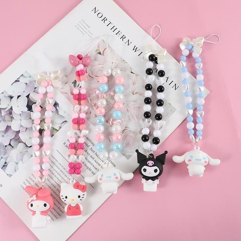Doll Strap Diy Phone Case Chain Handmade Beaded Pendant