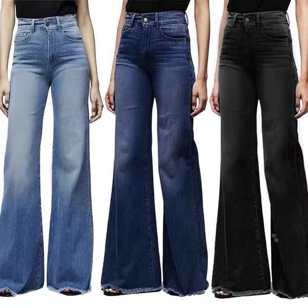 High Waist Wide Leg Jeans For Women Denim pants Plus Size