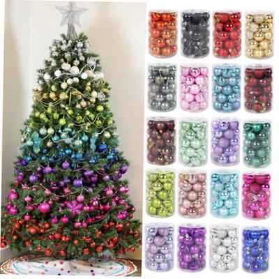 34pcs Christmas balls Christmas tree decor hanging ornament1