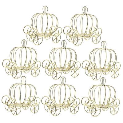 8pcs Pumpkin Carriage Centerpiece Candy Holder Halloween