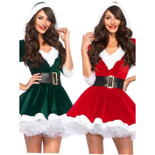 Santa Claus Costumes Cosplay Christmas clothing Dress Women