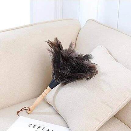 Feather Duster Wooden Handle Duster Anti-Static Dust