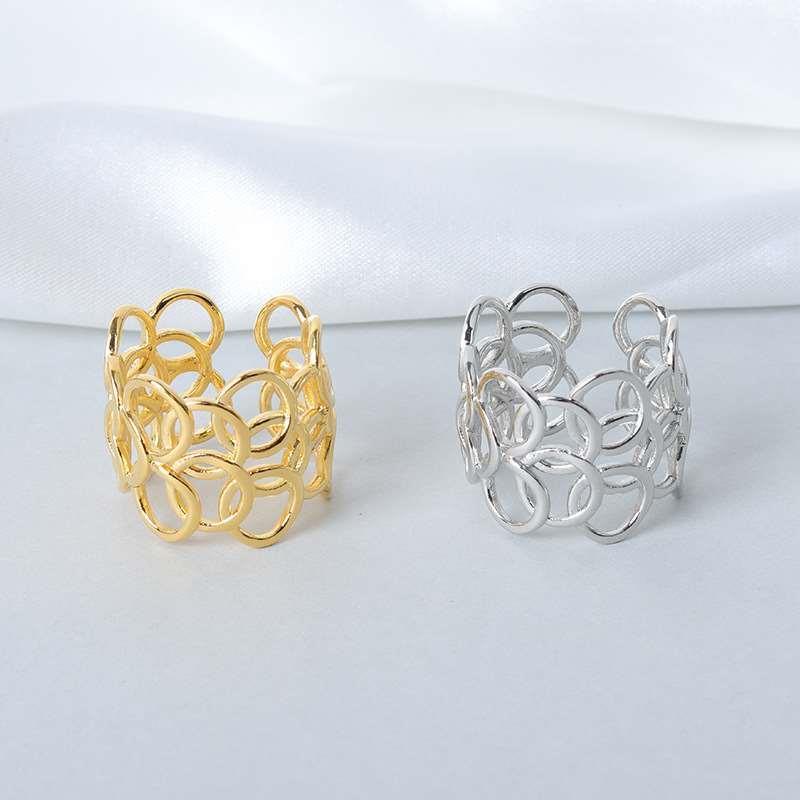 Cross-border circle ring female personality ins open exagger