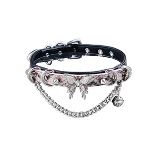 小众项圈choker亚文化PUPPY蝴蝶铃铛颈链男女朋克哥特项圈