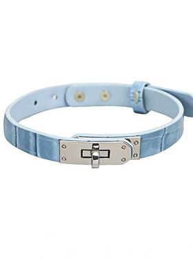 高级感鳄鱼纹皮质可拆choker颈圈