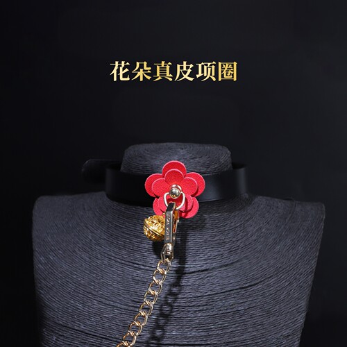 甜妹国风花朵铃铛choker项圈