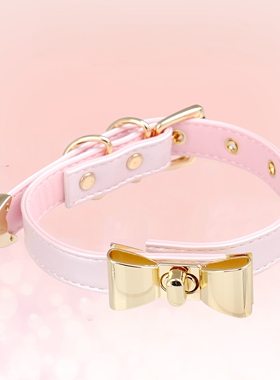 蝴蝶结皮质choker项圈可定制