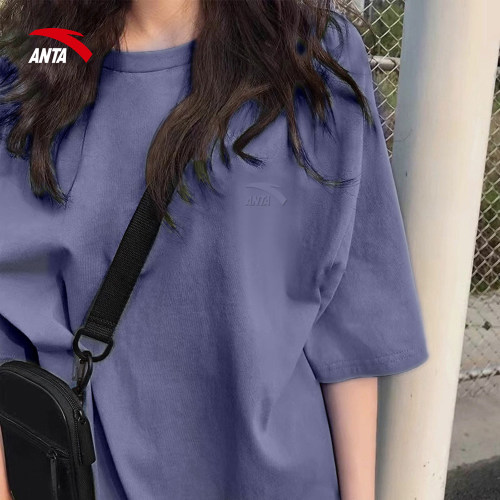 安踏学生夏季新款女装ins圆领T恤