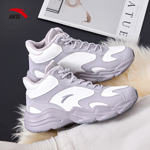 安踏女款厚底2025新款冬季大棉鞋加厚加绒保暖防滑女鞋运动雪地靴