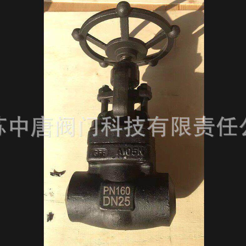 J61Y-160C压对焊截止阀 中部法兰 A105锻钢焊接蒸汽截止阀