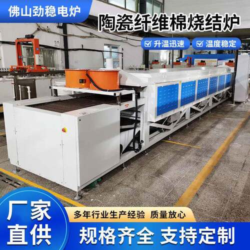 陶瓷纤维棉烧结炉隧道式电炉节能型连续式推板烧结炉工业窑炉设备