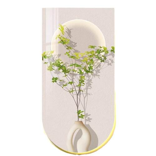 创意绿植灯画玄关装饰画级感客厅走廊过道led氛围壁灯发光挂画