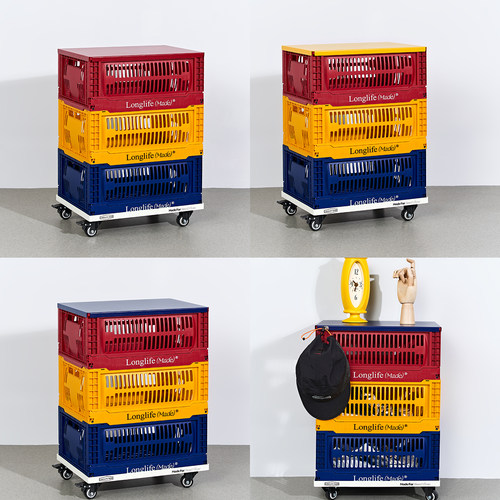 折叠篮高颜值办公桌面零食收纳筐