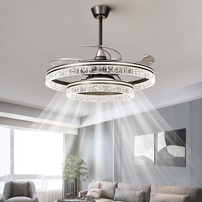 客厅隐形风扇灯2025意式极简高级