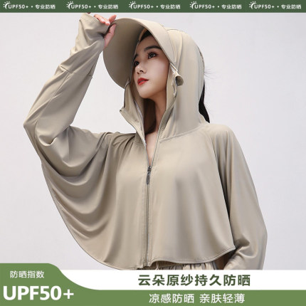 冰丝防晒衣女2026新款夏季防紫外线长袖薄款罩衫外套骑电车防晒服