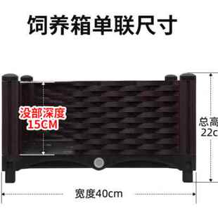 黄缘龟专用箱安缘台缘半水幼龟陆龟饲养箱环境水陆造景乌龟生态缸