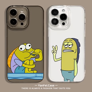 比奇堡居民适用小米15手机壳14pro透明14丑鱼13红米k80/k70/k90/k60情侣turbo新款17promax小众note12打工人+