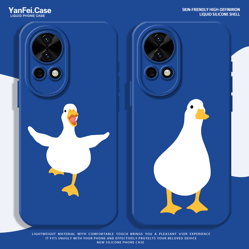 搞怪鸭子适用华为pura70手机壳nova12pro硅胶13小众11高级10小众mate60新款p50荣耀300情侣magic7/6卡通5趣味