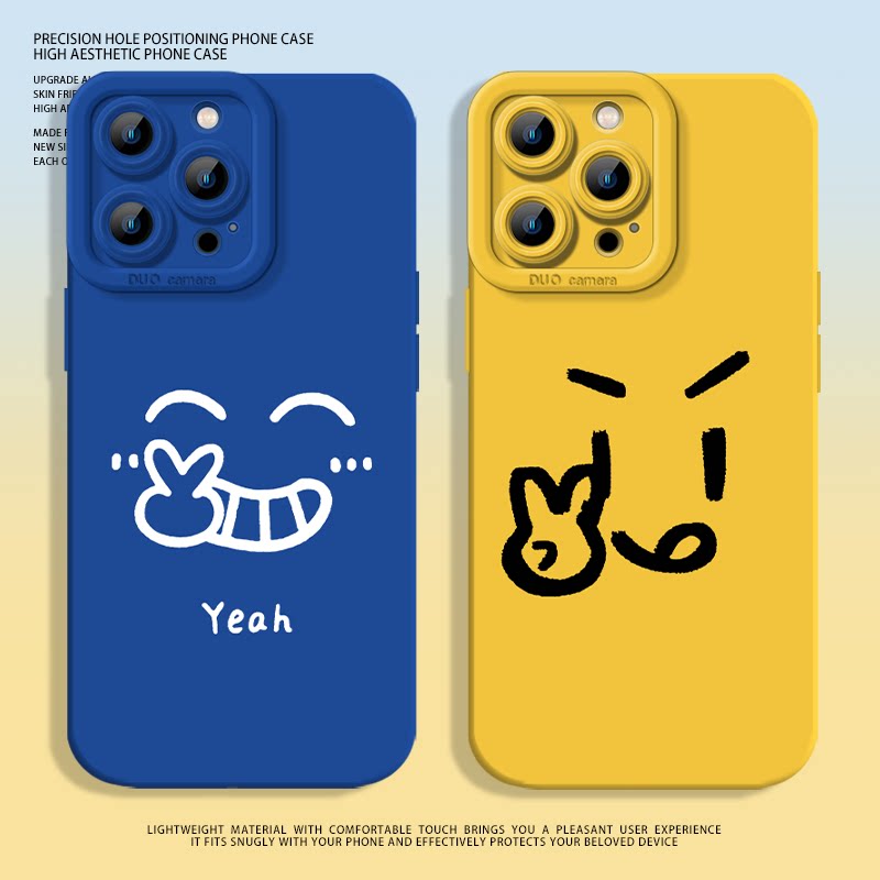 搞怪比耶适用苹果16手机壳iphone13promax液态硅胶17情侣15新款华为mate70小众pura80小米14全包防摔p60线条