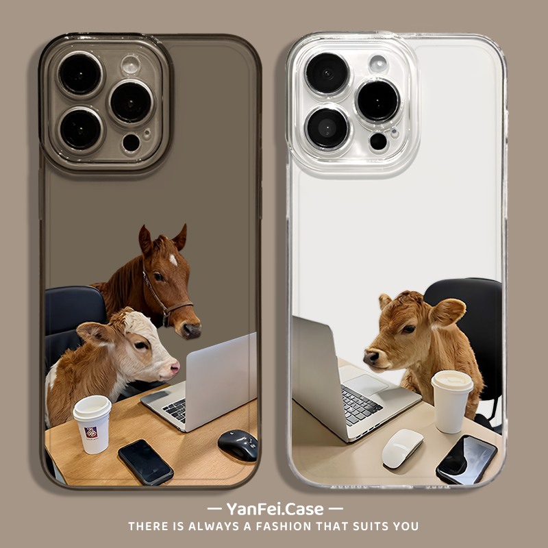 上班牛马适用iqoo13手机壳12透明neo10pro一加13t/ace5小众3打工人15情侣oppo新款vivo搞怪neo9沙雕oneplus男