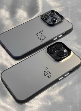 猫咪小鱼适用苹果15手机壳iphone13promax情侣16华为pura80pro新款k90小众17小米14华为mate60红米k80至尊版
