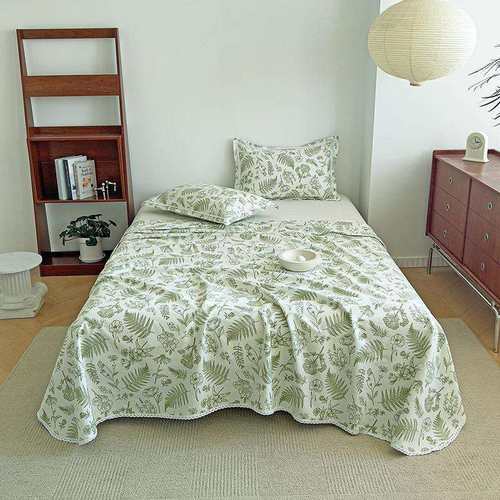 花边款全棉老粗布床单纯棉a类母婴级三件套床单纯棉床单单件