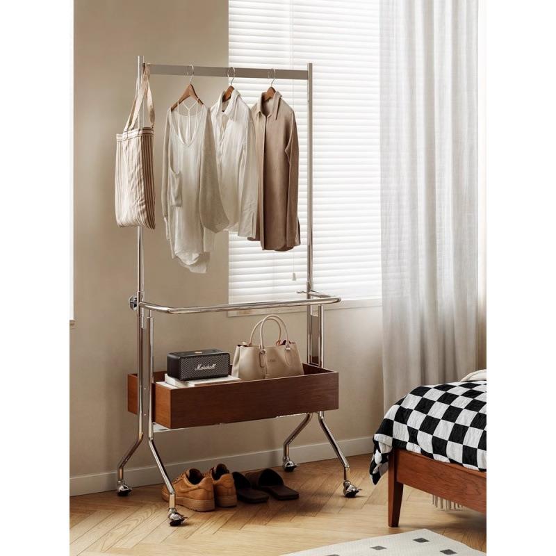 法式复古挂衣架卧室落地可移动衣帽架家用置物轻奢高级感