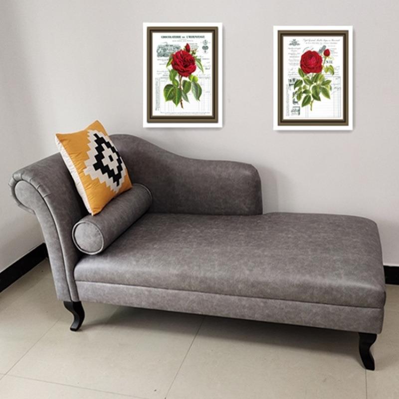 美式布艺贵妃椅小户型卧室休闲贵妃榻欧式贵妃沙发阳台美人躺椅厂