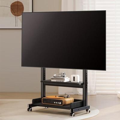 通用可移动电视支架带柜落地架子带轮推车多功能挂架家具艺术架子