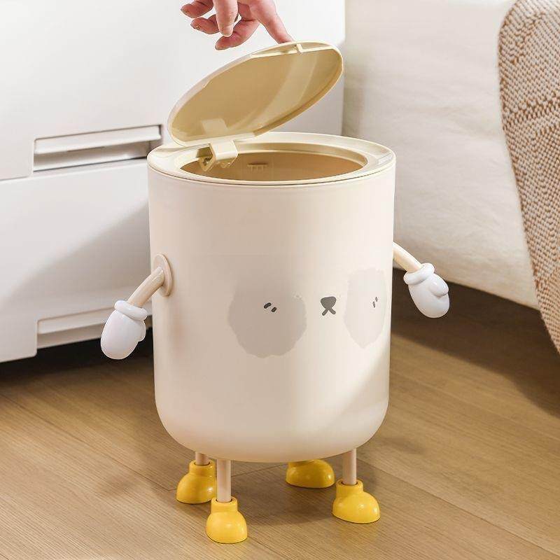 奶熊可爱按压垃圾桶家用高颜值网红创意厕所客厅卧室纸篓卡通