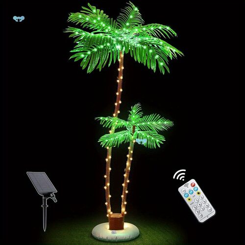 6ftSolarPoweredledArtificialPalmTreewith121Lights8