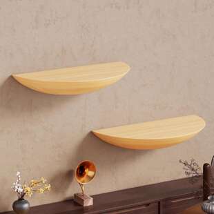 实木墙上置物架壁挂架子挂墙花架家用书架艺术造型床头实木收纳架