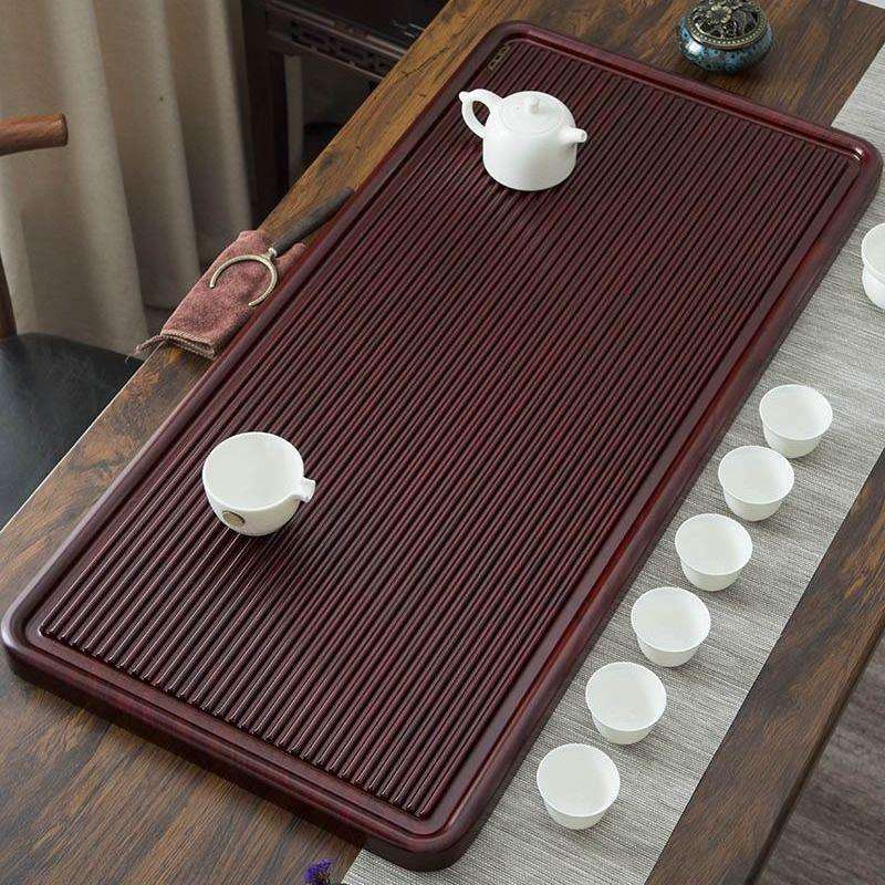 中式简约实木茶盘原木款整块排水茶台家用简约大小号排水功安零容