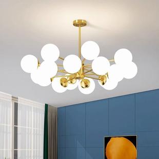 北欧魔豆客厅吊灯餐厅卧室现代简约灯具配led灯泡网红分子灯