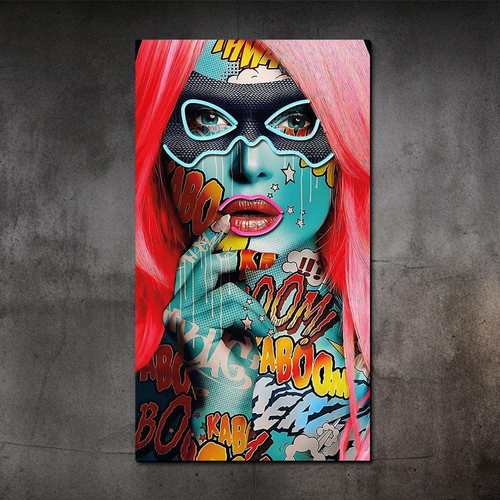 油画超级英雄霓虹灯创意装饰直发节日装饰led发光灯墙饰