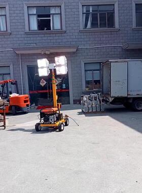 手摇杆线控升降照明灯多方位照明工作灯车4个1000瓦LED灯