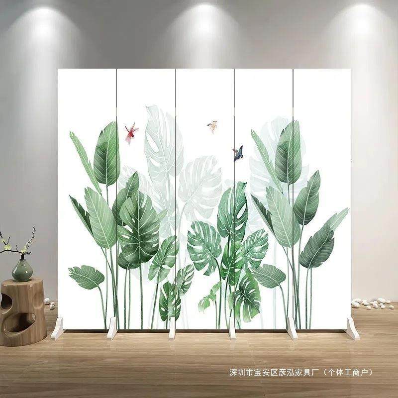 简易轻奢屏风隔断办公室客厅遮挡卧室可折叠移动现代简约网红屏风