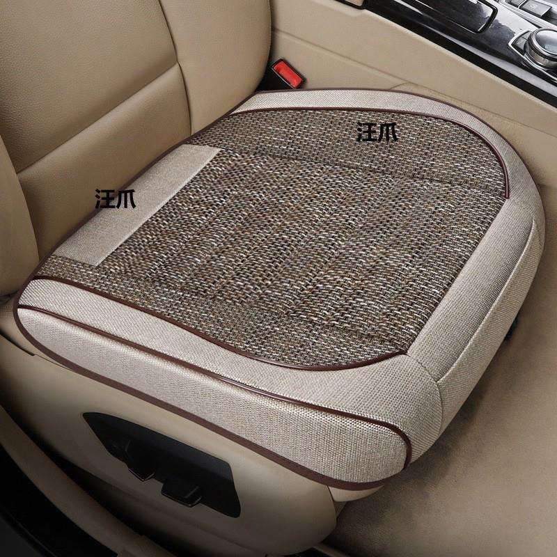 汽车坐垫单片座套无三件套副驾驶四季主一体通用靠背亚麻后排