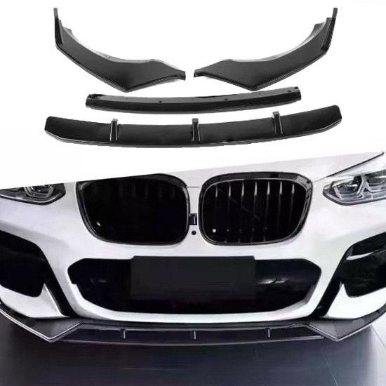 适用宝马X3X4G01G02BMW2018-2021前唇前杠前铲改装打孔包围固定
