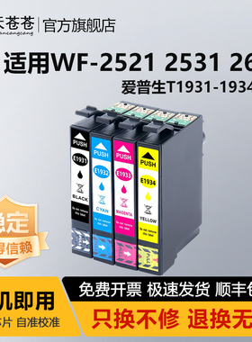 适用爱普生T193墨盒 EPSON WF2521 2531 2541 WF2631 2651 2661打印机墨盒 带晶片 港版机T1931墨盒